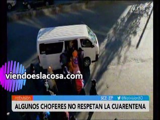 En Rio Seco (El Alto) minibuses  transportan gente sin medidas de seguridad en plena cuarentena