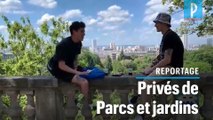 Parcs et jardins fermés : les Parisiens colonisent le trottoir