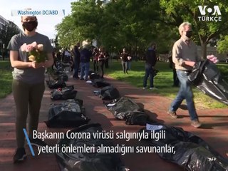 Beyaz Saray’ın Önünde Ceset Torbalı Protesto