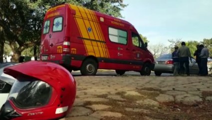 Motociclista fica ferido ao se envolver em acidente na Região Central