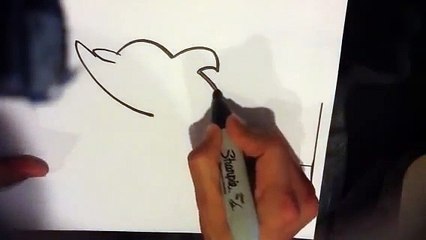 How to draw a Dolphin - Easy things to draw