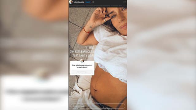 Elena Tablada pregunta a sus seguidores sobre su barriga postparto