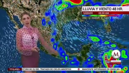 El clima para mañana 22 de mayo, con Jessica de Luna
