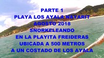 Los ayala beach, in nayarit state of mexico, snorkeling in freideras beach, august 2018, part 1.
