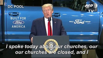Trump hints at upcoming announcement on churches