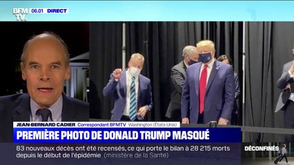 Après avoir toujours refusé d'en porter un, la première photo de Donald Trump masqué