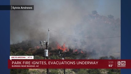 Park Fire ignites, evacuations underway