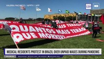 Medical residents protest in Brazil over unpaid wages during pandemic