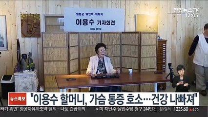 "이용수 할머니, 가슴 통증 호소…건강 나빠져"