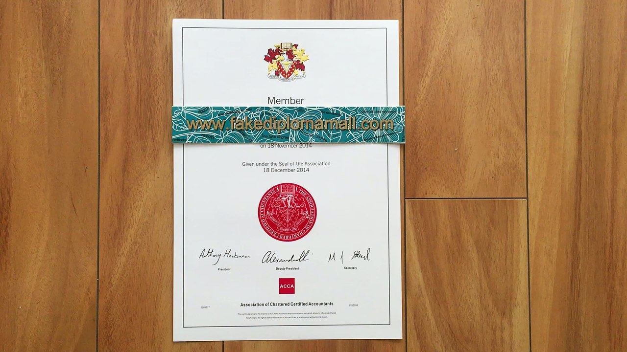 Buy ACCA Fake Certificate in the United Kingdom