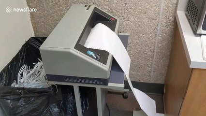 92ft-long piece of paper gets shredded during quiet day at the office