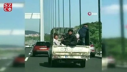 FSM Köprüsü üzerinde tehlikeli yolculuk