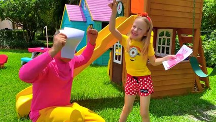 Настя и папа делают сами платья для вечеринки Nastya and dad make dresses for the party themselves