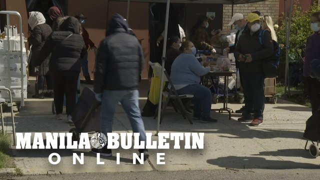 Volunteers distribute food in New York as unemployment worsens in US