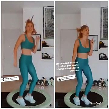 Volkan Demirel'in eşi Zeynep Demirel, Erik Dalı eşliğinde spor yaptı