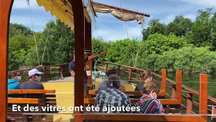 Balade en Gabare Norbert sur la Dordogne depuis La Roque Gageac, avec de nouvelles précautions liées à l'épidémie de coronavirus