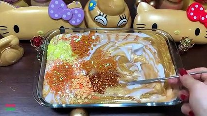 GOLD Slime - Mixing Random Things Into Slime !Satisfying Slime Videos
