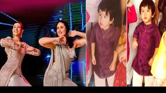 Taimur WATCHES Karishma Kapoor & Kareena Kapoor Dance on TAREEFAN at Armaan Jain Wedding ThrowBack