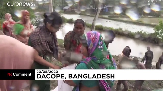 شاهد: إعصار أمفان يضرب بنغلاديش وشرق الهند مخلّفاً أضرارا وخسائر فادحة