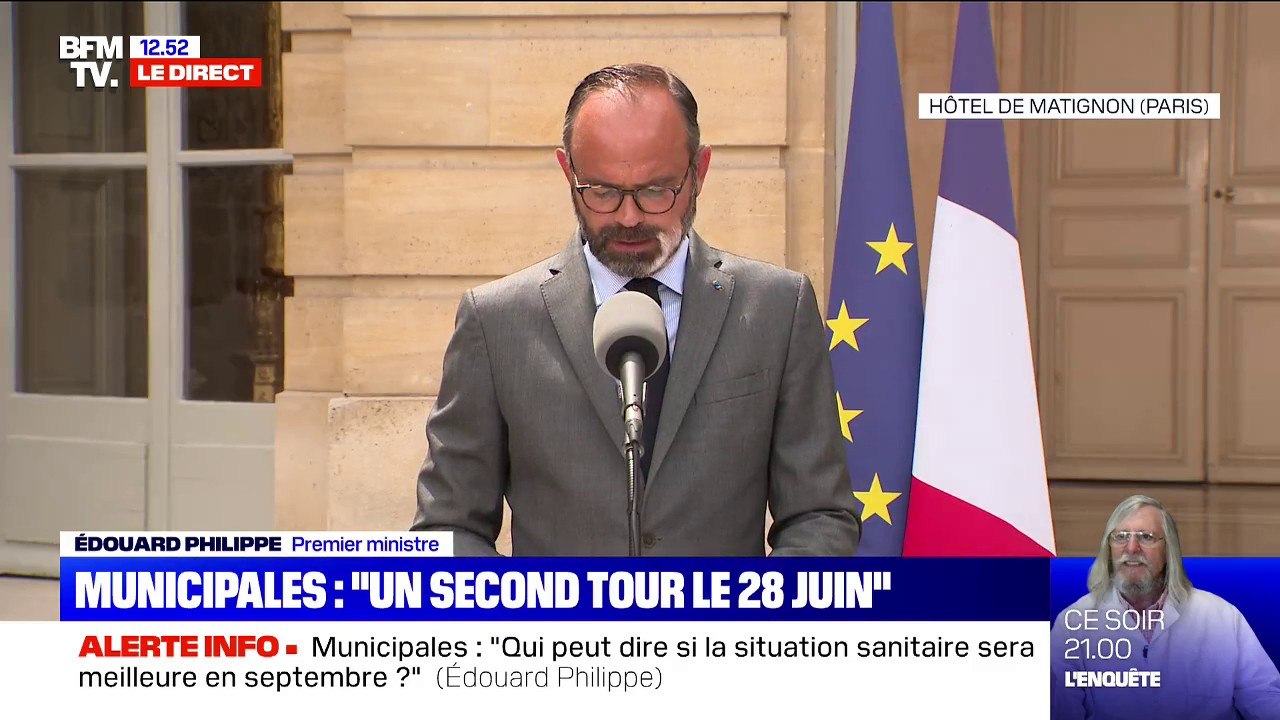 Édouard Philippe: "Le choix du second tour des municipales le 28 juin prochain est réversible"