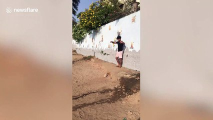 TikTok parkour star shows off backflip skills on Mumbai beach
