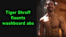 Tiger Shroff flaunts washboard abs