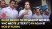 Rahul Gandhi on FIR against writers who wrote letters to PM against mob-lynching