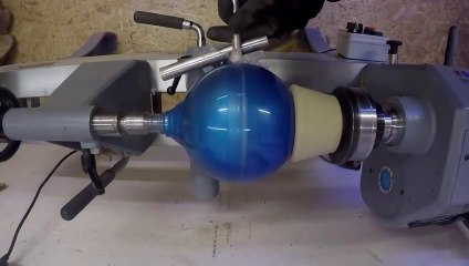 Woodturning -  The Blue Planet - Log to Globe