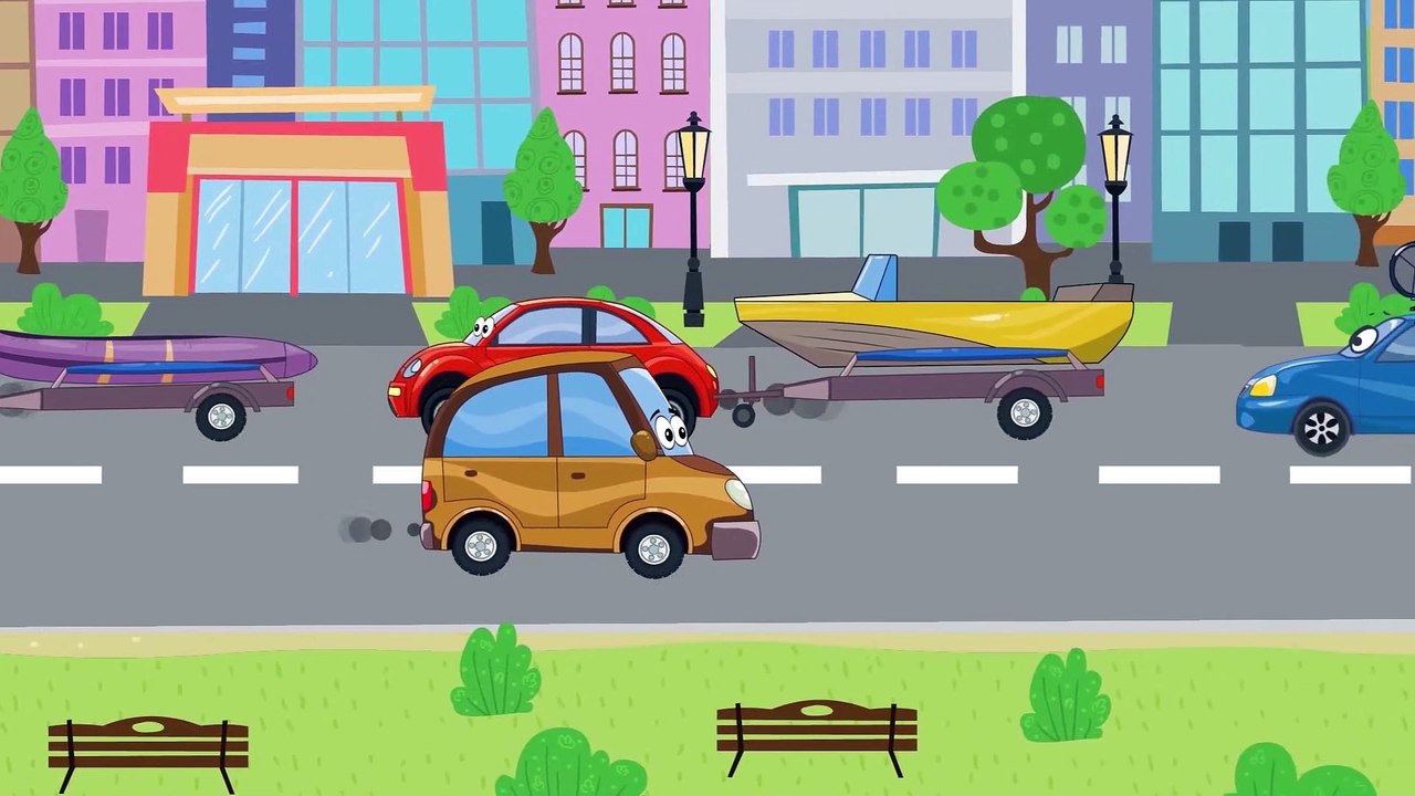 Learn Colors with Animals - Car Cartoons for Kids. Cartoon for Children and baby with Be Be Workshop