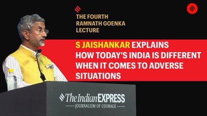 S Jaishankar explains how today's India is different when it comes to adverse situations