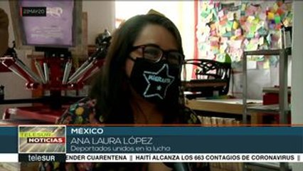 México: colectivo de migrantes deportados de EEUU fabrica cubrebocas