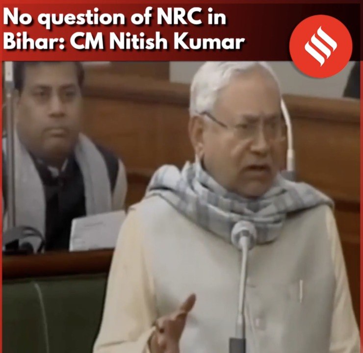 No question of NRC in Bihar: CM Nitish Kumar