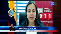 Ministra de Gobierno, María Paula Romo, informó sobre nuevas disposiciones en emergencia sanitaria del país