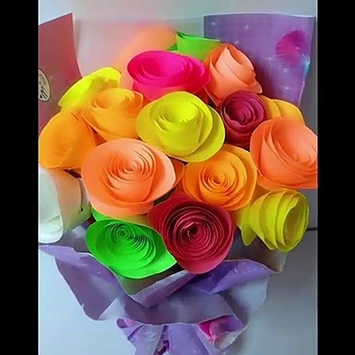 How To Make Paper Flower _ Paper Craft Ideas _ Flower DIY