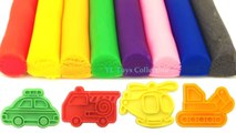 Learn Colors with 8 Color Play Doh Modelling Clay with Paw Patrol Vehicles Molds Kinder Surprise