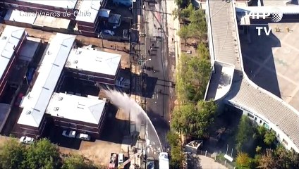 Un policía herido por disparos en nueva protesta en medio de la pandemia en Chile