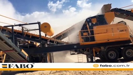 FABO  MCK-110 Mobil Çeneli Konkasör Tesisi  Mobile Hard Stone Crushing Plant