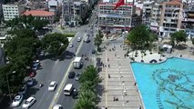 Maske takmayanlar drone ile tespit edilip uyarıldı