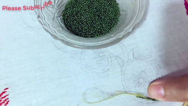 Beads Work Borderline Design (Hand Embroidery) || बॉर्डरलाइन डिजाइन||