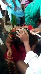 Mid Age Lady Head Shave and Head Bath