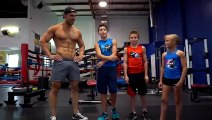 Gymnast vs Giant 2!  Who is stronger, Payton or the Bodybuilder-