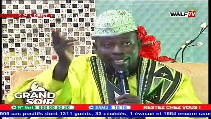 GRAND SOIR du 22-05-2020 avec comme invité Ahmed Khalifa NIASS (guide religieux) ; Bamba NDIAYE (ancien ministre) et Imam SAMB