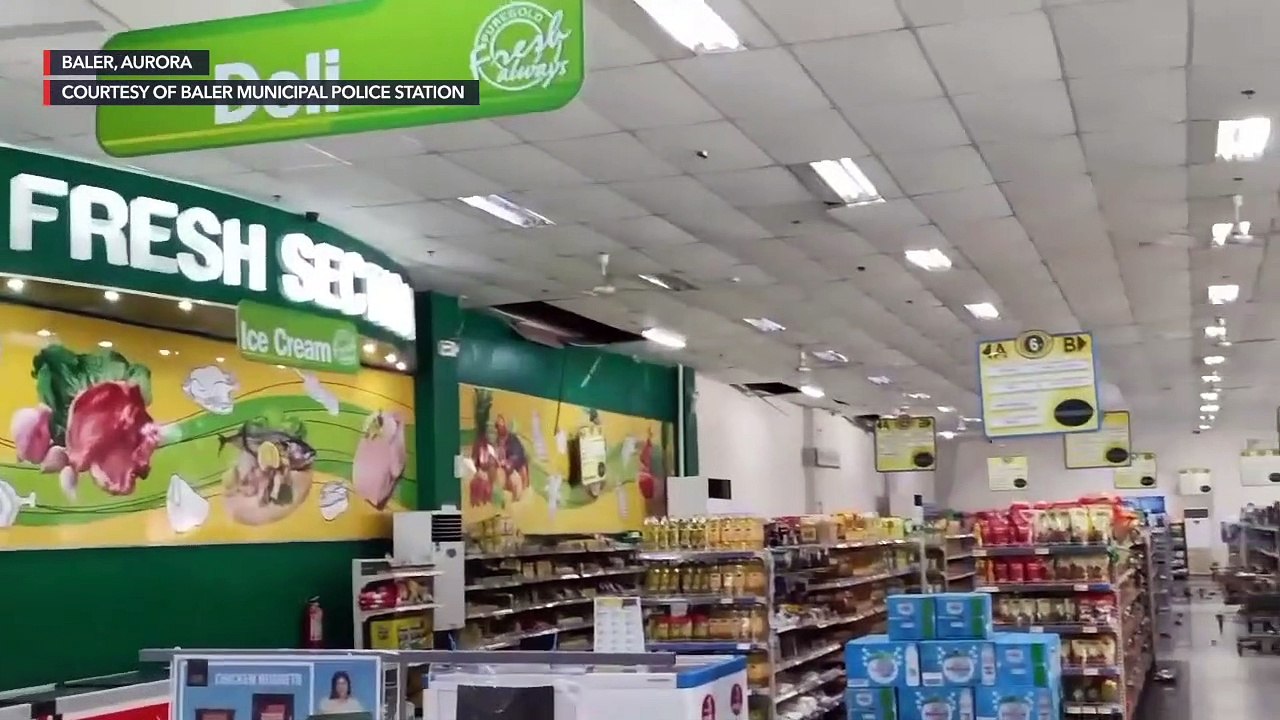 Magnitude 5.4 earthquake damages grocery store in Baler, Aurora