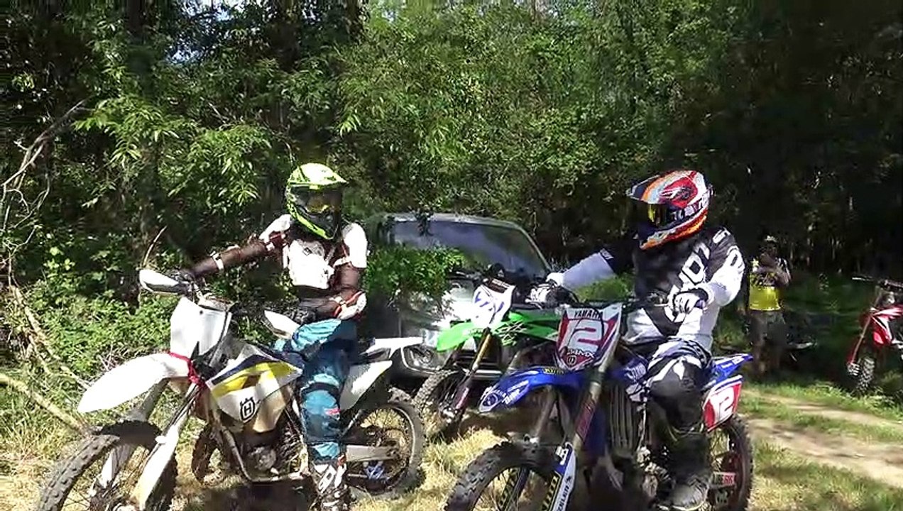 Moto en forêt