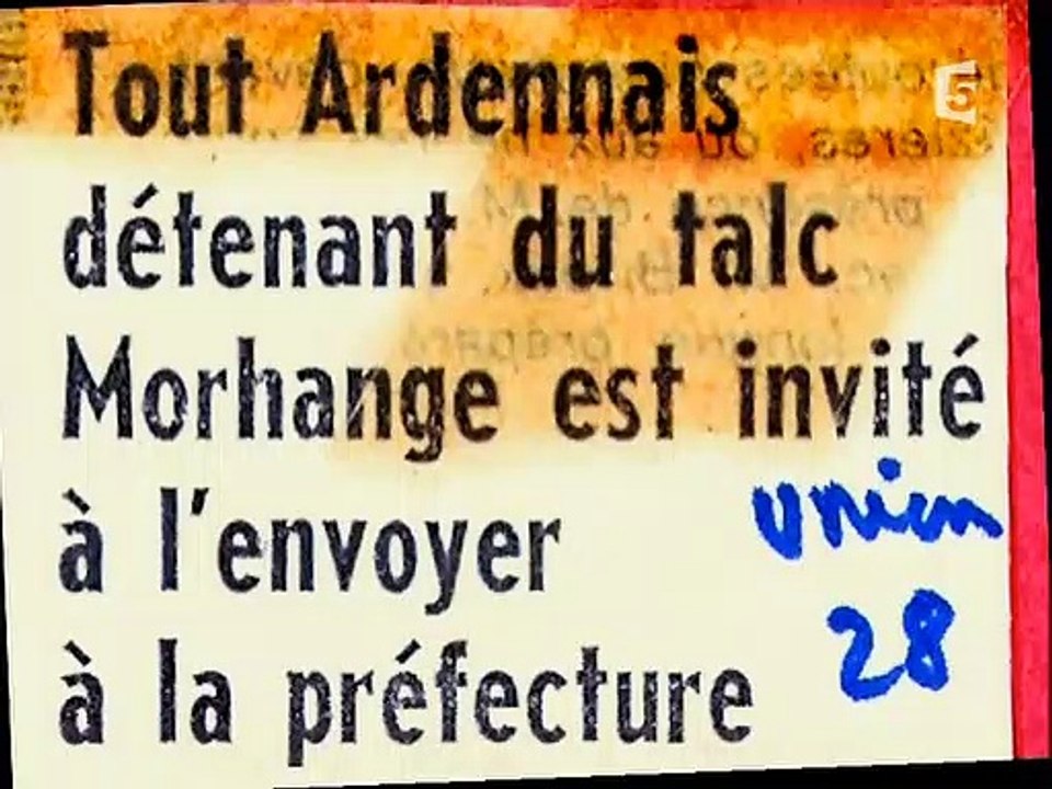 France 5  : 50 ans de faits divers, l'affaire du talc maudit : 03-07-2007