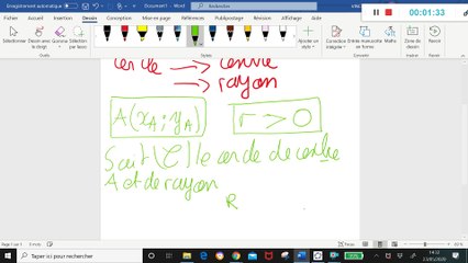 Première - Equations de cercles