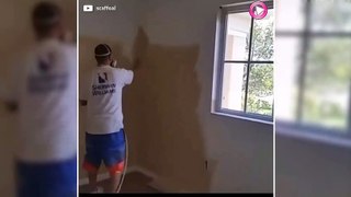 Il peint sa chambre en quelques minutes seulement 