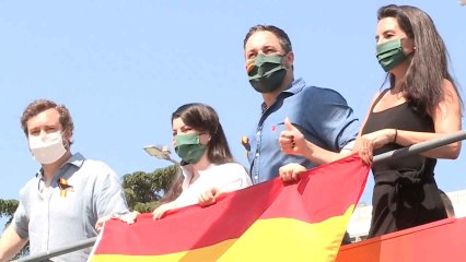 La manifestación motorizada organizada por Vox colapsa el centro de Madrid
