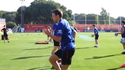 El Atlético de Madrid se ejercita en la Ciudad Deportiva Wanda