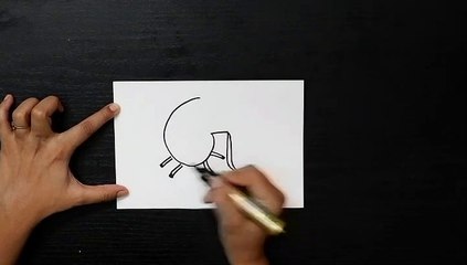 G for Giraffe Drawing using Crayons | How to draw a cute Giraffe with capital letter G
